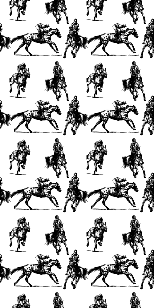 Tepih z živalskim potiskom v črno-belem konjskem vzorcu - TenStickers
