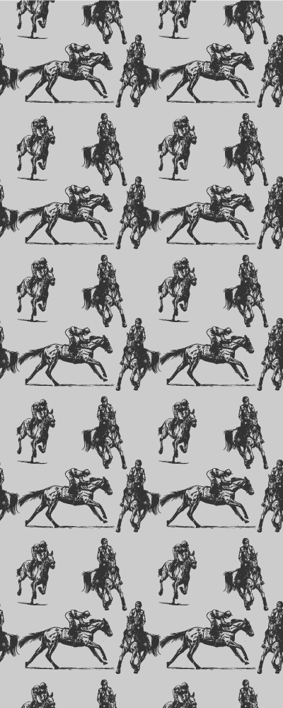 Tepih z živalskim potiskom sivi konji v različnih položajih - TenStickers