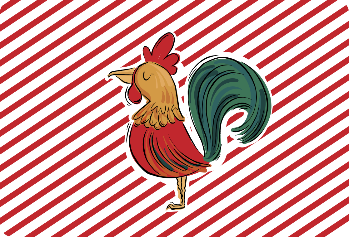 Tepih z živalskim potiskom originalni dizajn petelina - TenStickers