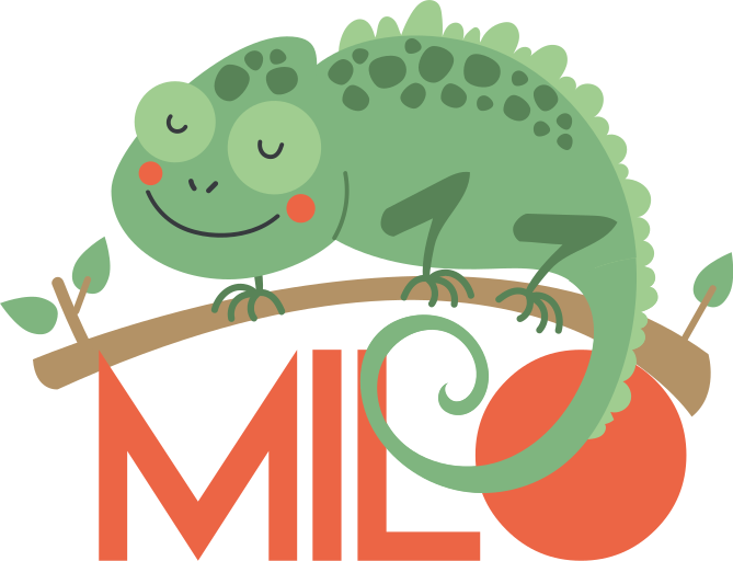 Tepih z živalskim potiskom kameleon z imenom - TenStickers