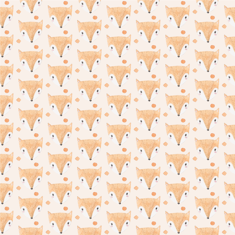 Tepih z živalskim potiskom vzorec mlade lisice - TenStickers