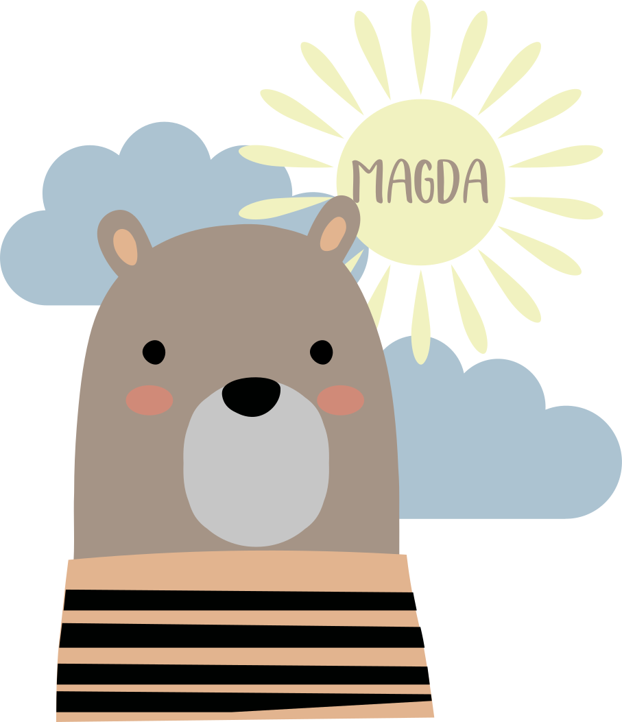 Tepih z živalskim potiskom po meri rjavega medveda - TenStickers