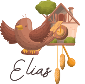 Tepih z živalskim potiskom prilagodljiv kukavica ura - TenStickers