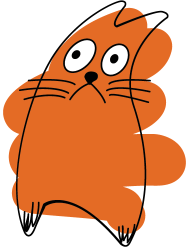 Tepih z živalskim potiskom oranžna izvirna silhueta - TenStickers