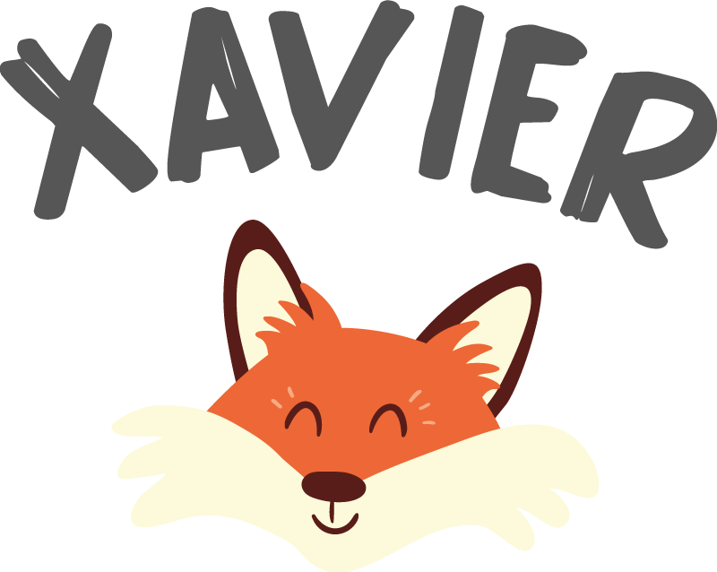 Tepih z živalskim potiskom z igrivo glavo lisice - TenStickers