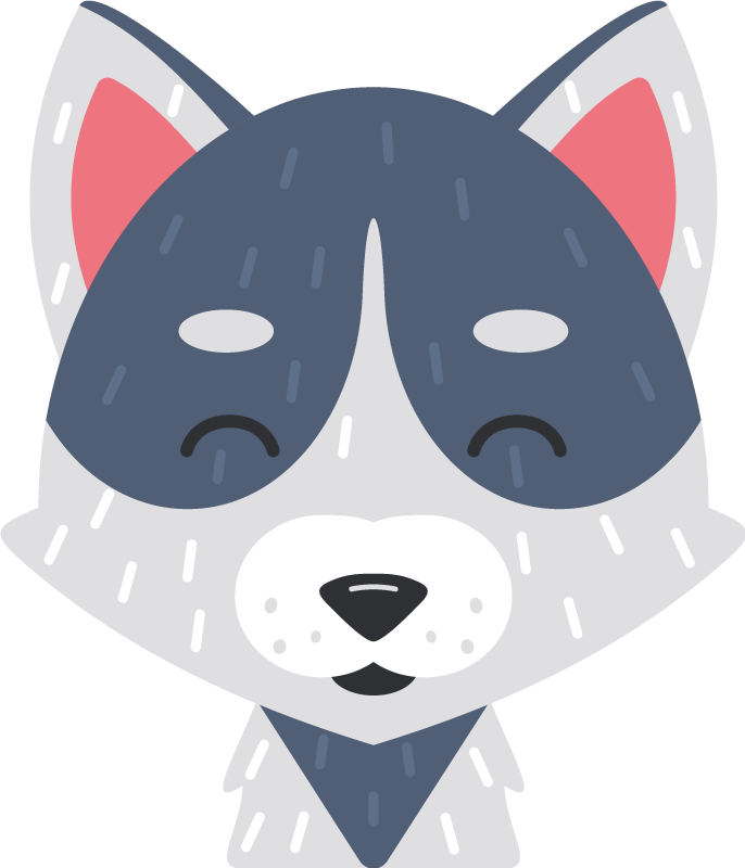 Tepih z živalskim potiskom srečen živalski obraz - TenStickers