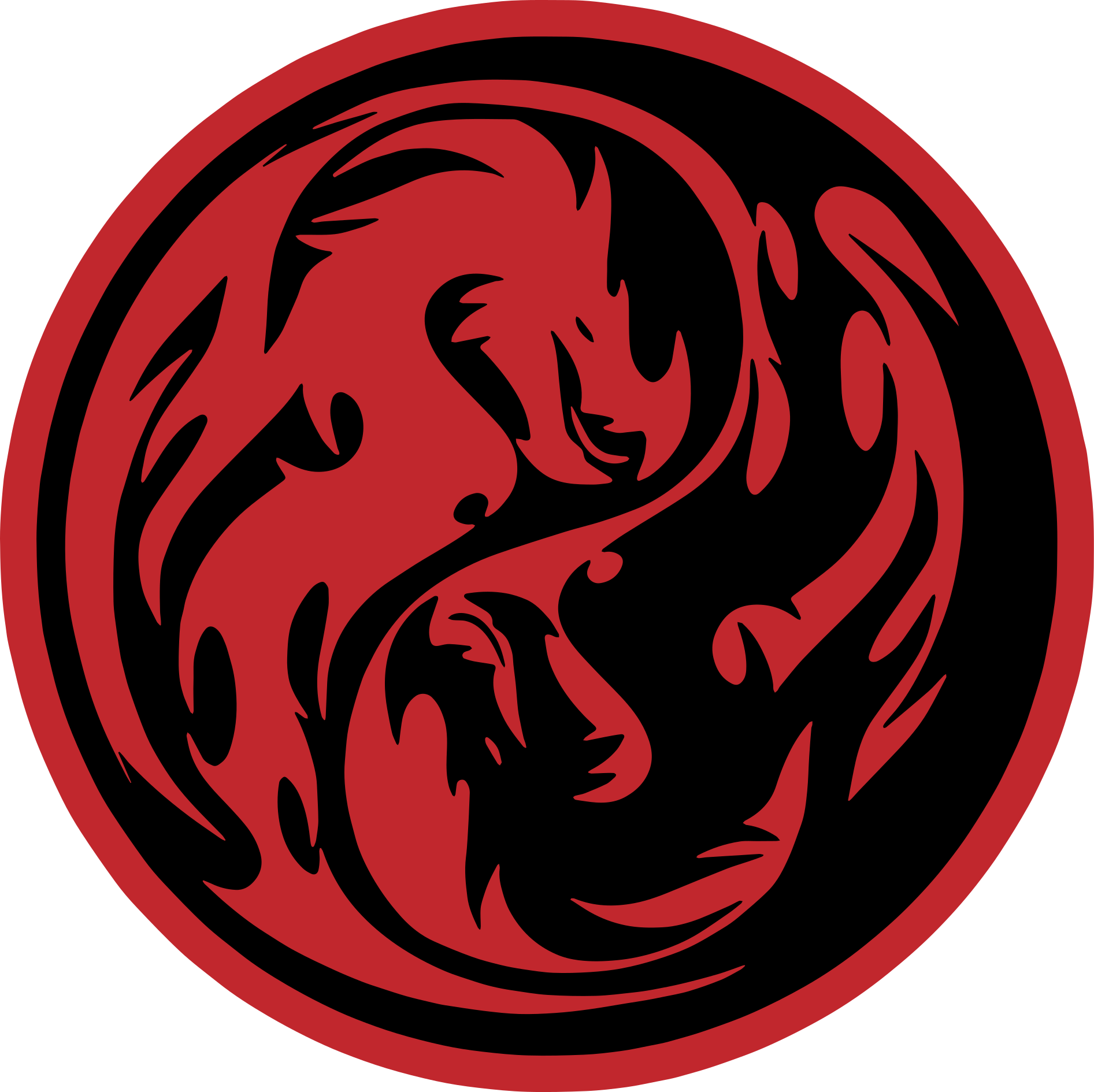 Tepih z živalskim potiskom zmaja yin yang - TenStickers