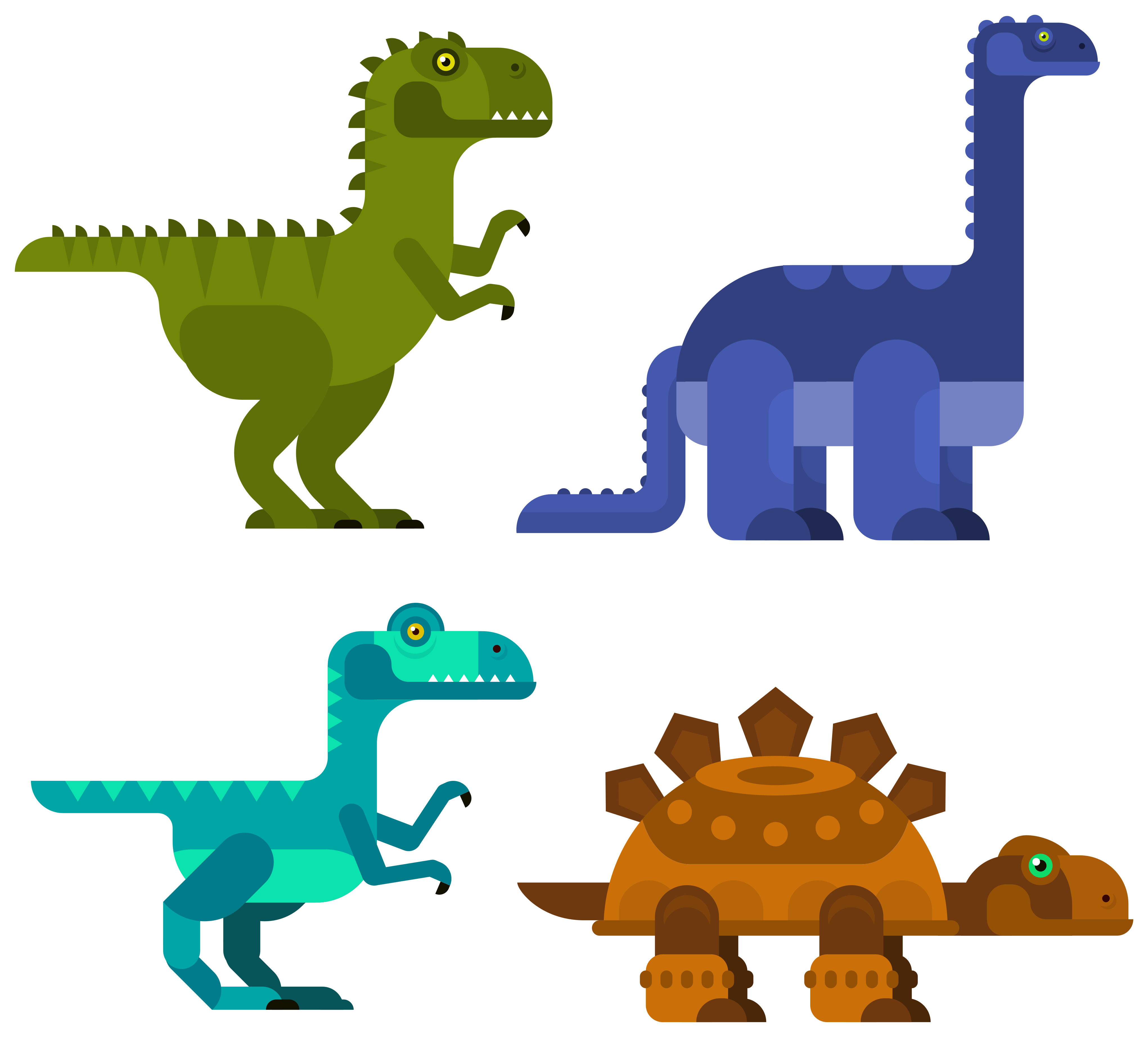 Tepih z živalskim potiskom barvni premikajoči dinozavri - TenStickers