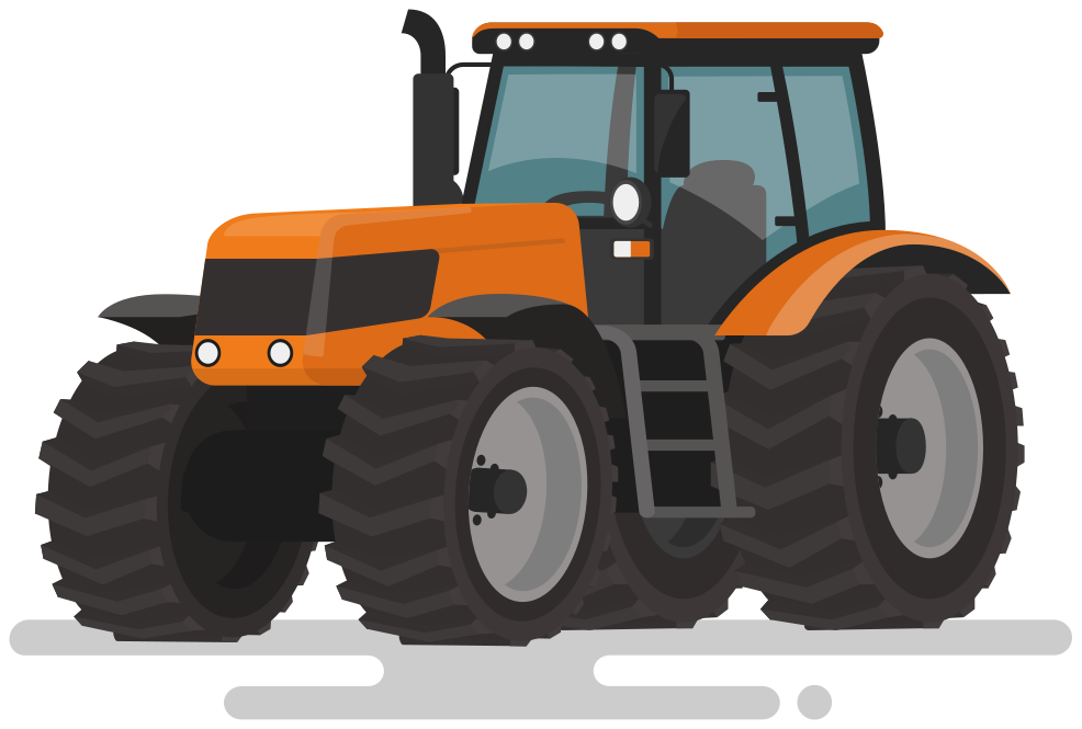 Tepih z živalskim potiskom traktor z velikimi kolesi - TenStickers