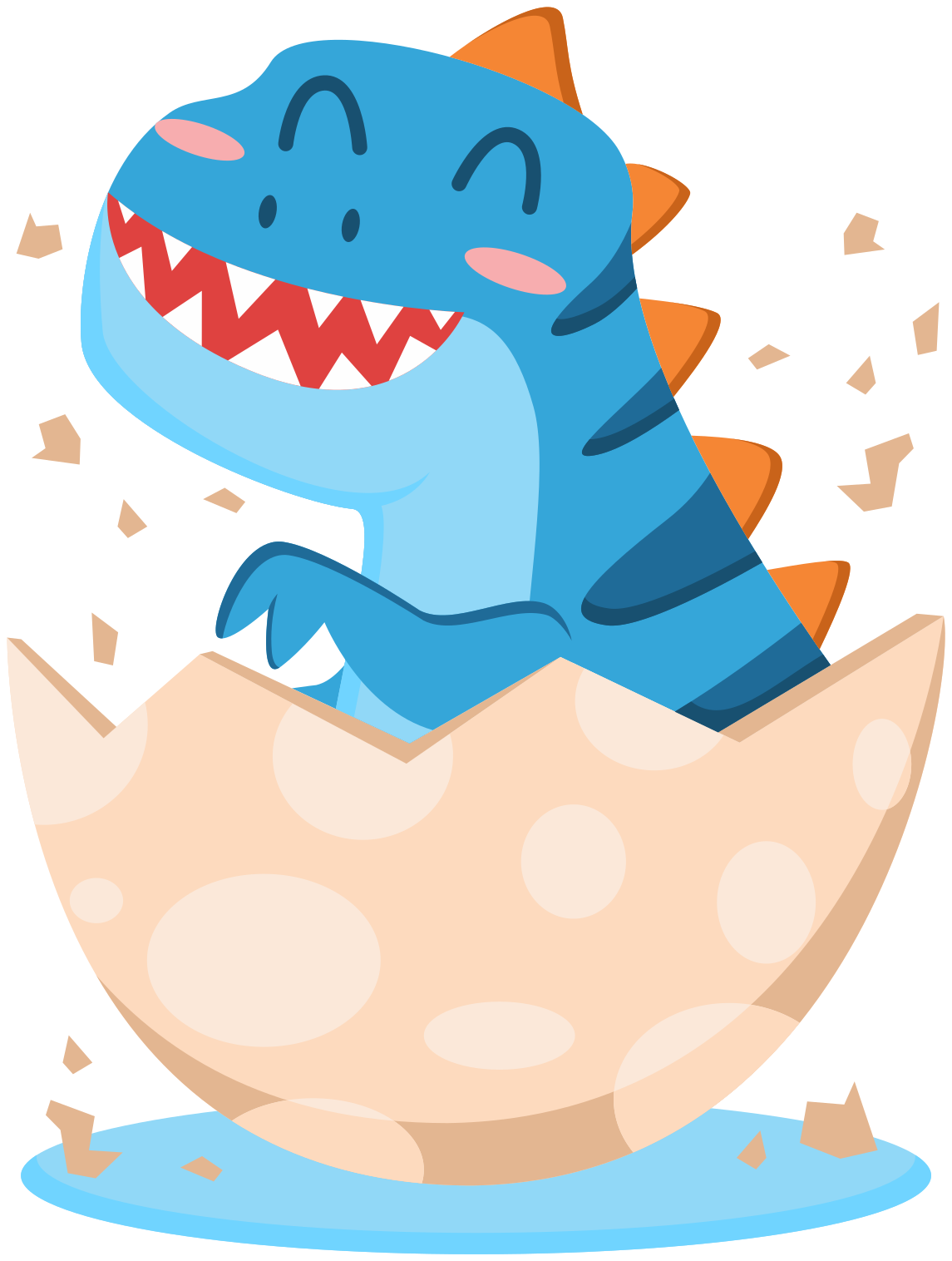 Tepih z živalskim potiskom veseli dinozaver - TenStickers