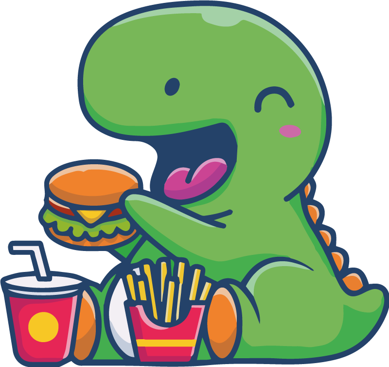 Tepih z živalskim potiskom srečen zeleni dinozaver - TenStickers