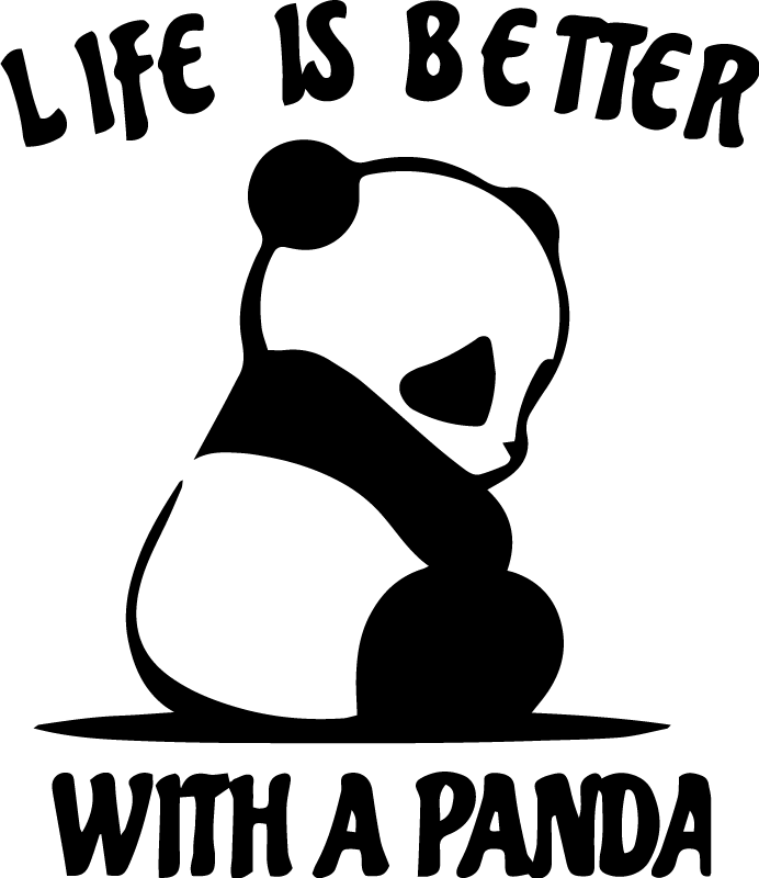 Tepih z živalskim potiskom citat s pandami - TenStickers