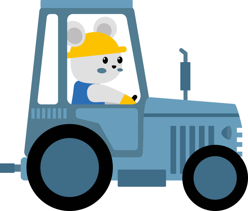 Tepih z živalskim potiskom ljubki medvedek kmet - TenStickers