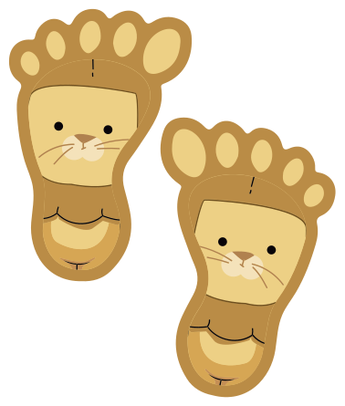 Tepih z živalskim potiskom ljubki živalski odtisi - TenStickers