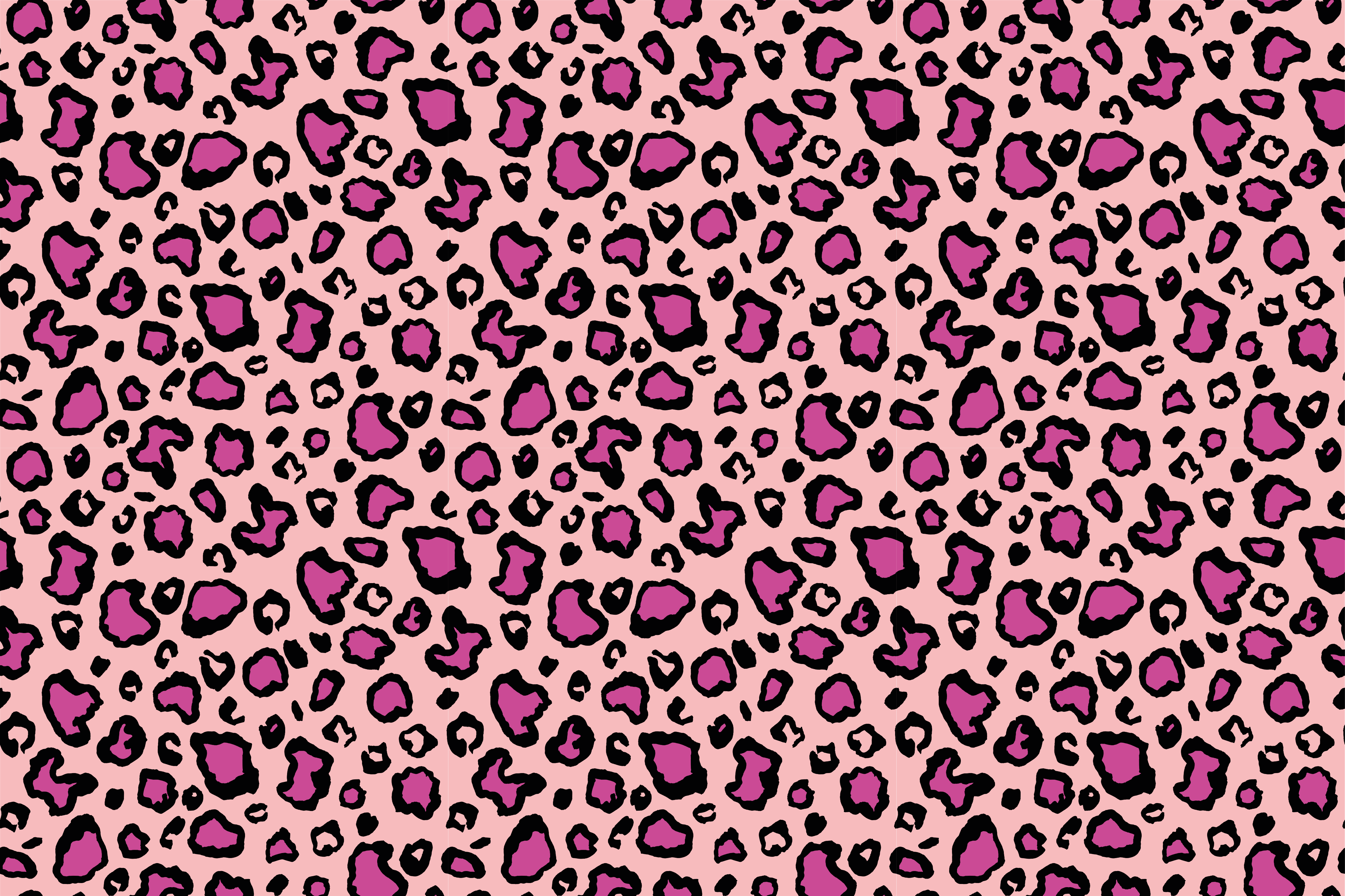 Tepih z živalskim potiskom roza in črna leopardska imitacija - TenStickers