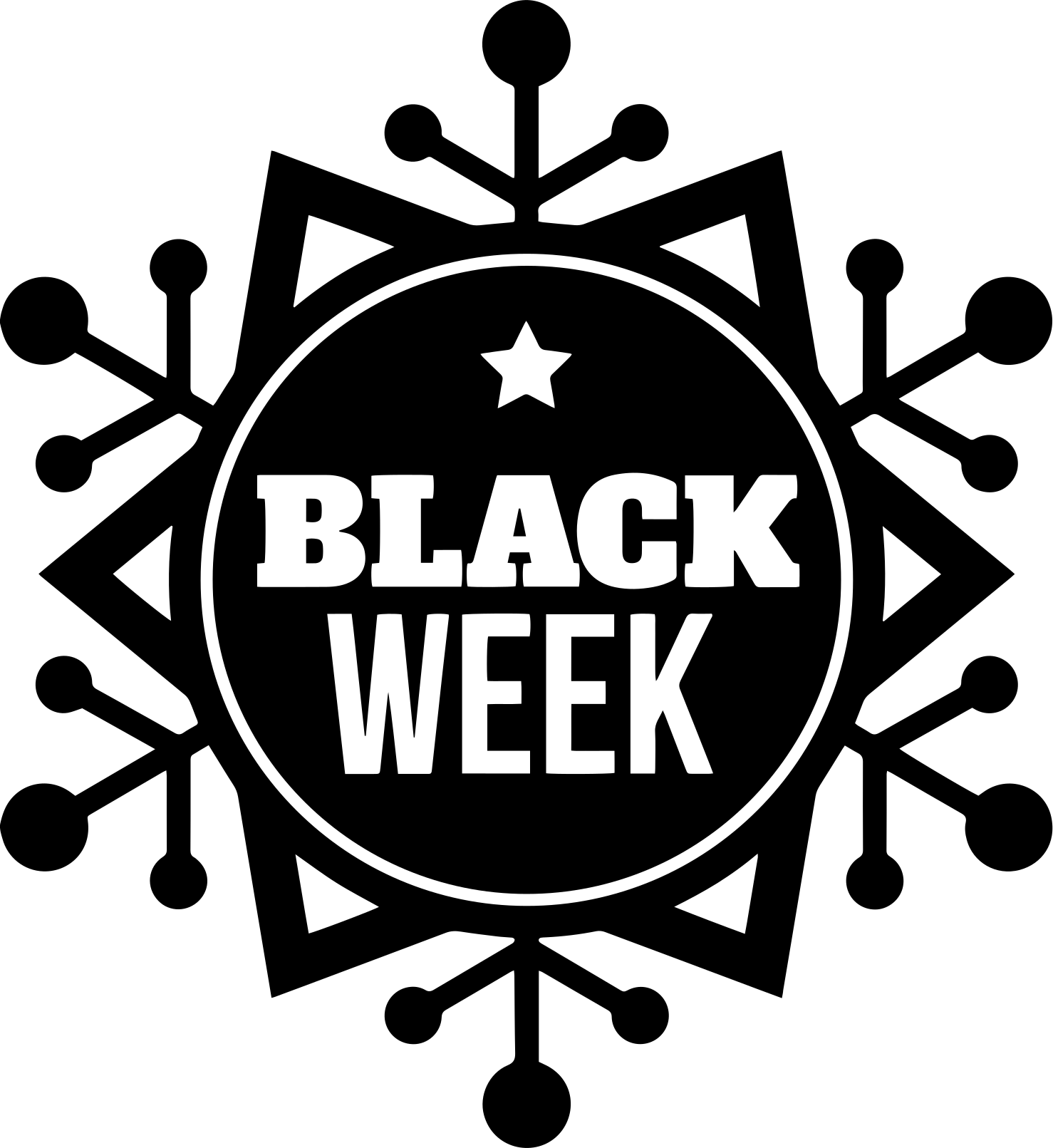 Black friday vinilna preproga snežna črna tedna - TenStickers