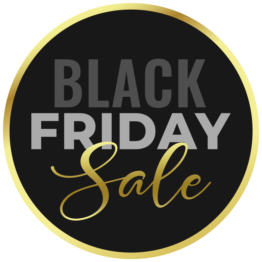 Black friday vinilna preproga z zlatim ozadjem - TenStickers