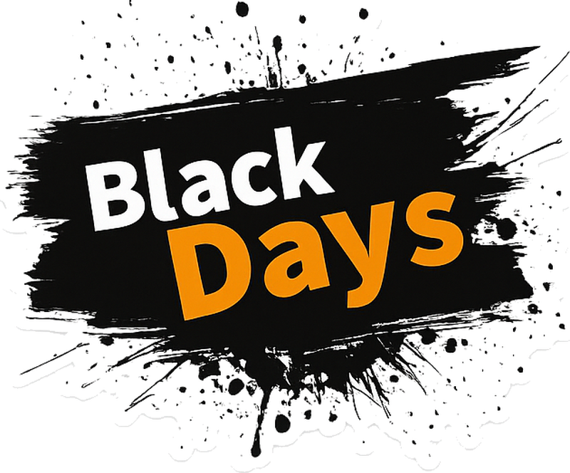 Black friday vinilna preproga črno-bela "Črni dnevi" - TenStickers