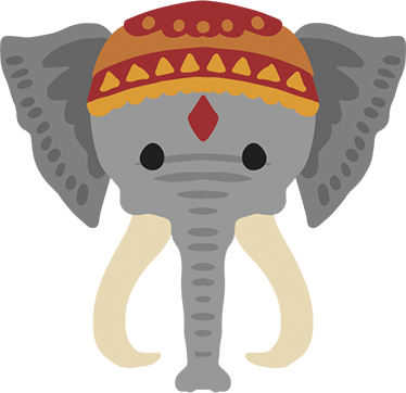 Tepih z živalskim potiskom figura slona - TenStickers