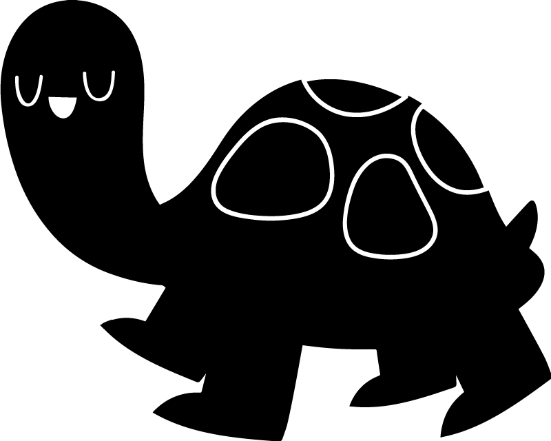 Tepih z živalskim potiskom velika črna želva - TenStickers