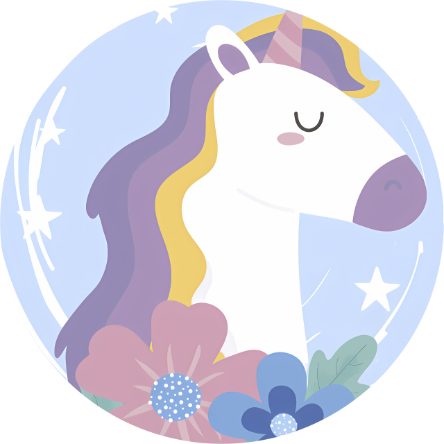 Tepih z živalskim potiskom svetleči enorožec - TenStickers