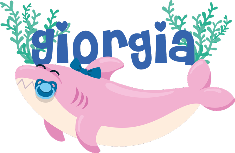 Tepih z živalskim potiskom morska deklica z imenom - TenStickers