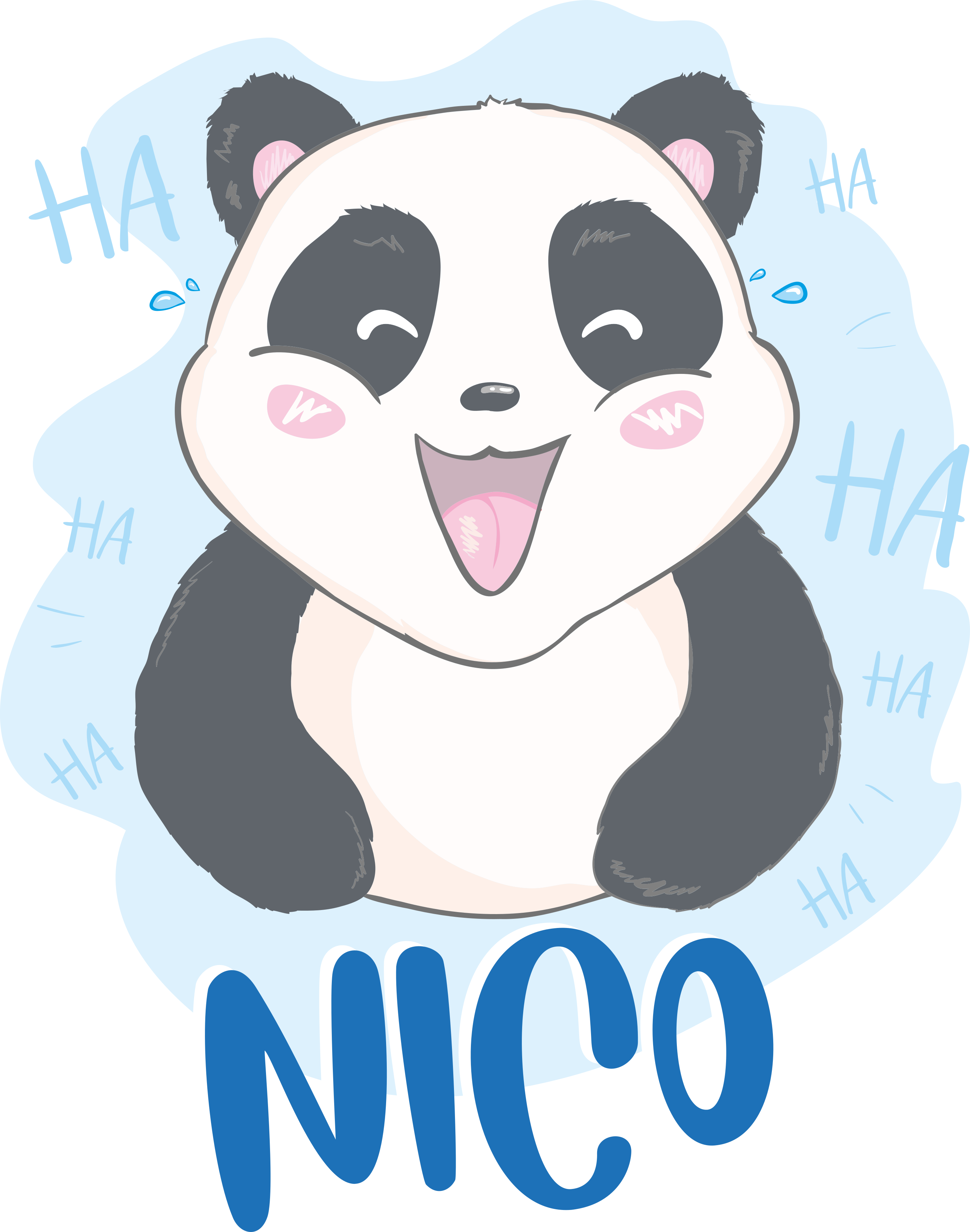 Tepih z živalskim potiskom presenečena mala panda - TenStickers