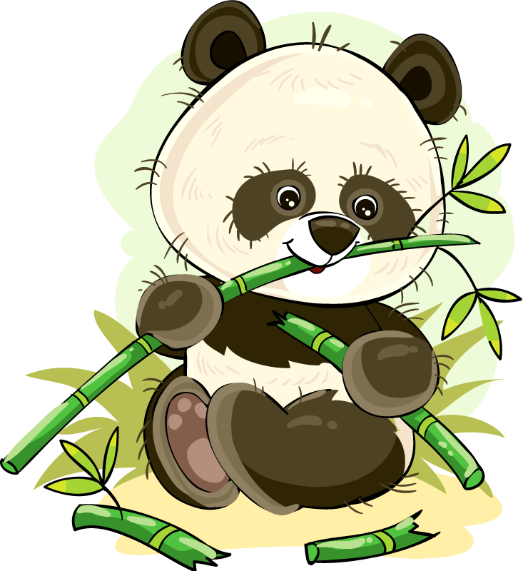 Tepih z živalskim potiskom prikupni panda emblem - TenStickers