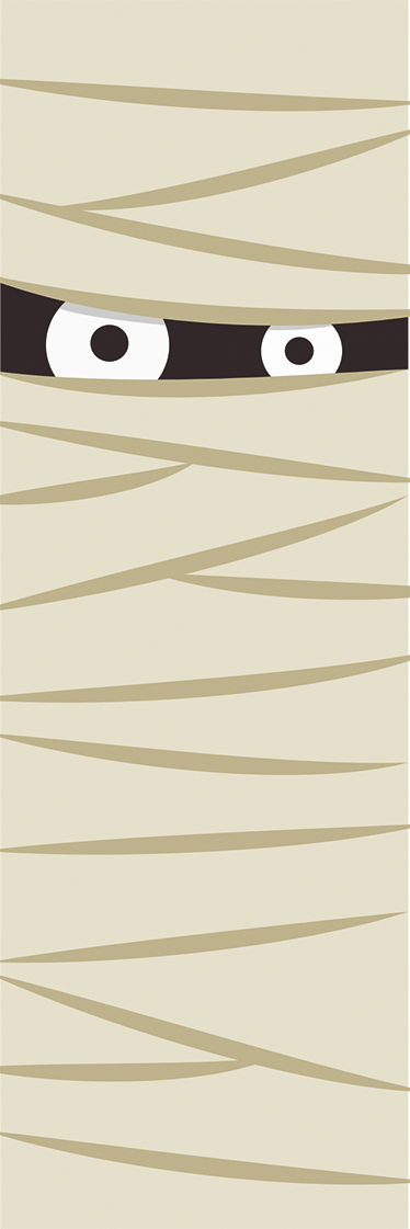 Vinilna preproga za noč čarovnic oči mumije - TenStickers