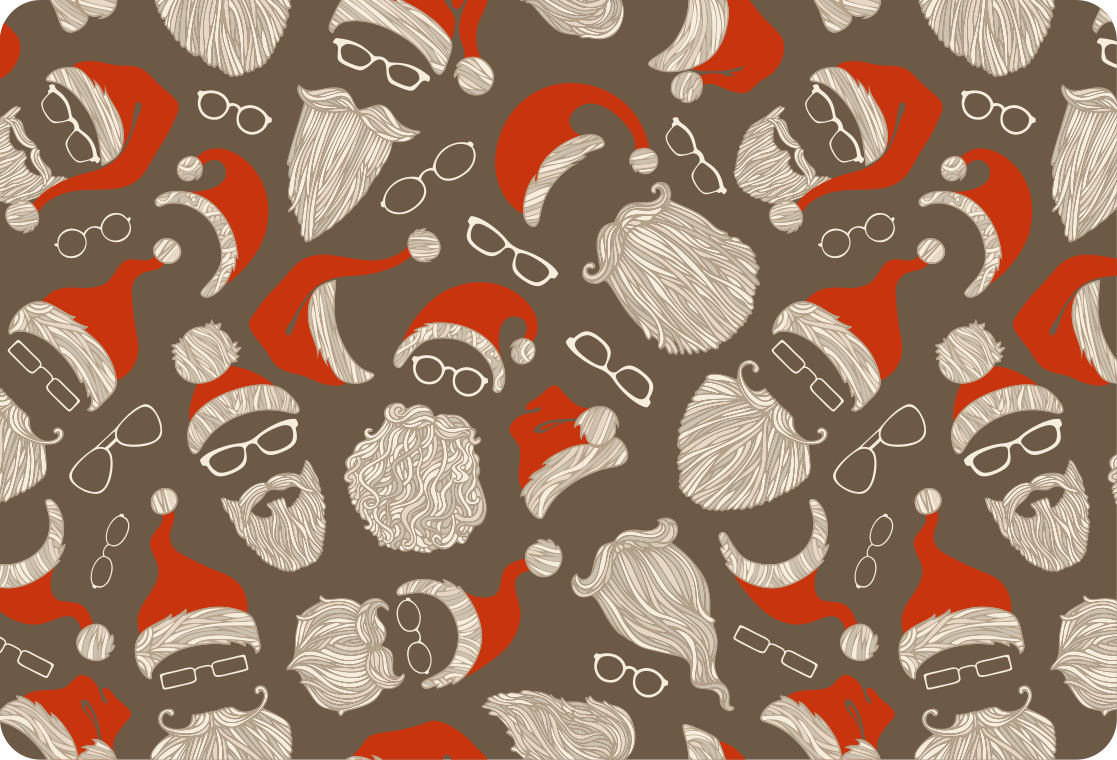 Božična vinilna preproga z vzorcem vintage božička - TenStickers