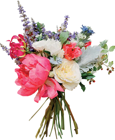 Cvetlična vinilna preproga geometrijski šopek - TenStickers