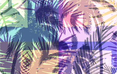 Cvetlična vinilna preproga retro palm vzorec - TenStickers