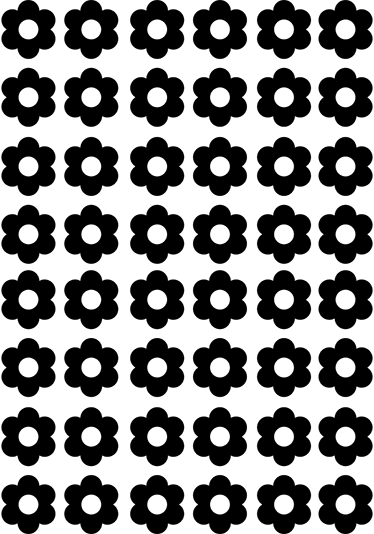 Cvetlična vinilna preproga cvetni risani nalepki - TenStickers