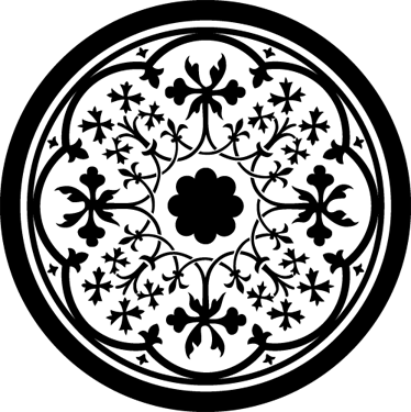 Cvetlična vinilna preproga gotska roseta - TenStickers