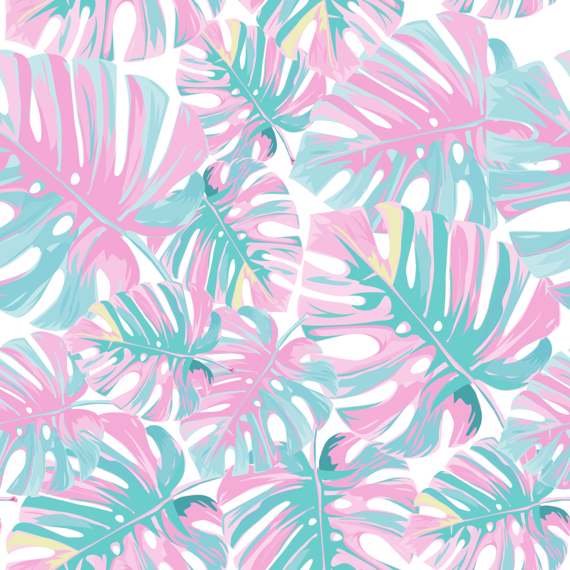 Cvetlična vinilna preproga okusna monstera - TenStickers