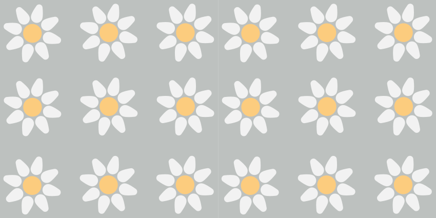 Cvetlična vinilna preproga z vzorcem marjetic - TenStickers