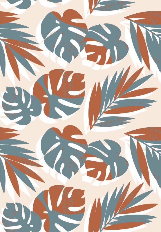 Cvetlična vinilna preproga za velike zelene rastline - TenStickers