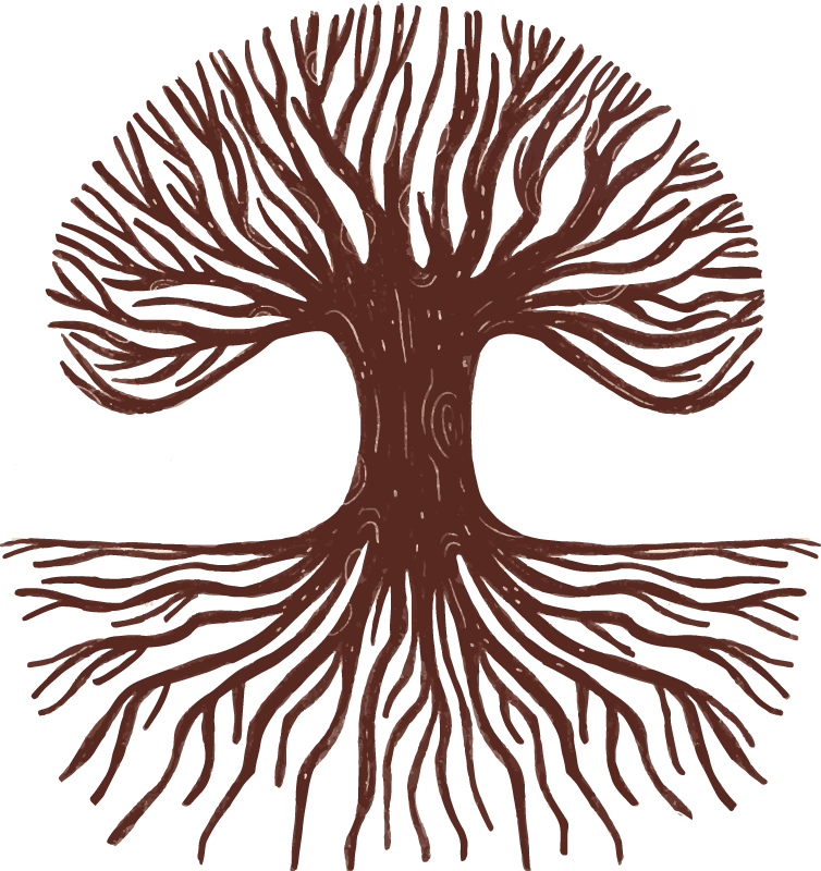 Cvetlična vinilna preproga drevo življenja dolgi koreni - TenStickers