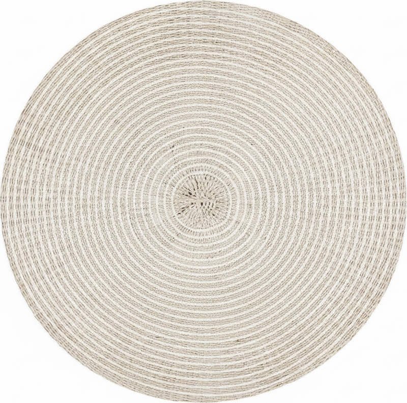 Minimalistična vinilna preproga krožna kremna tkanina - TenStickers