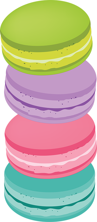 Vinilna preproga za kuhinjo barviti makroni - TenStickers