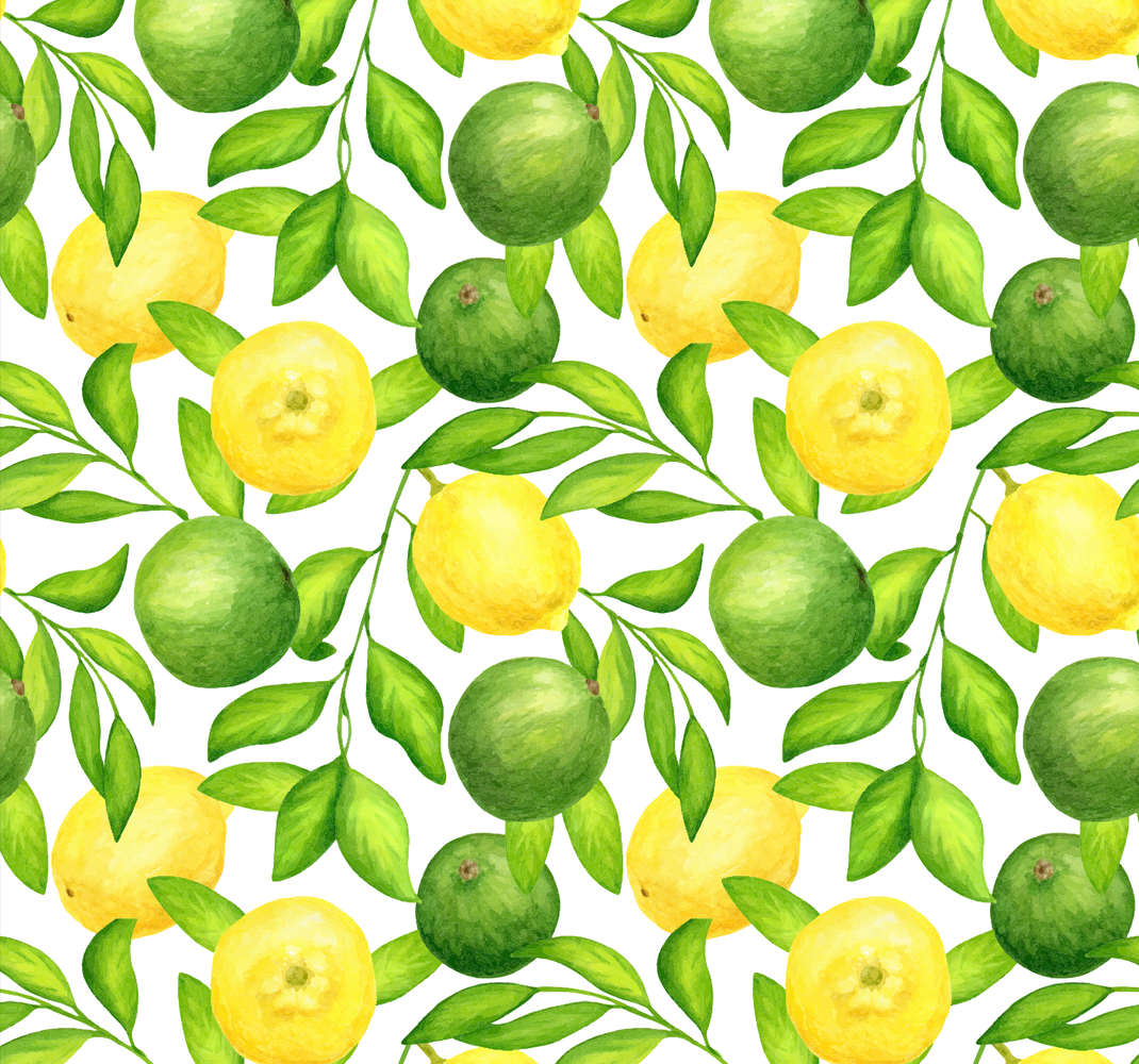 Vinilna preproga za kuhinjo limone in lajmi - TenStickers