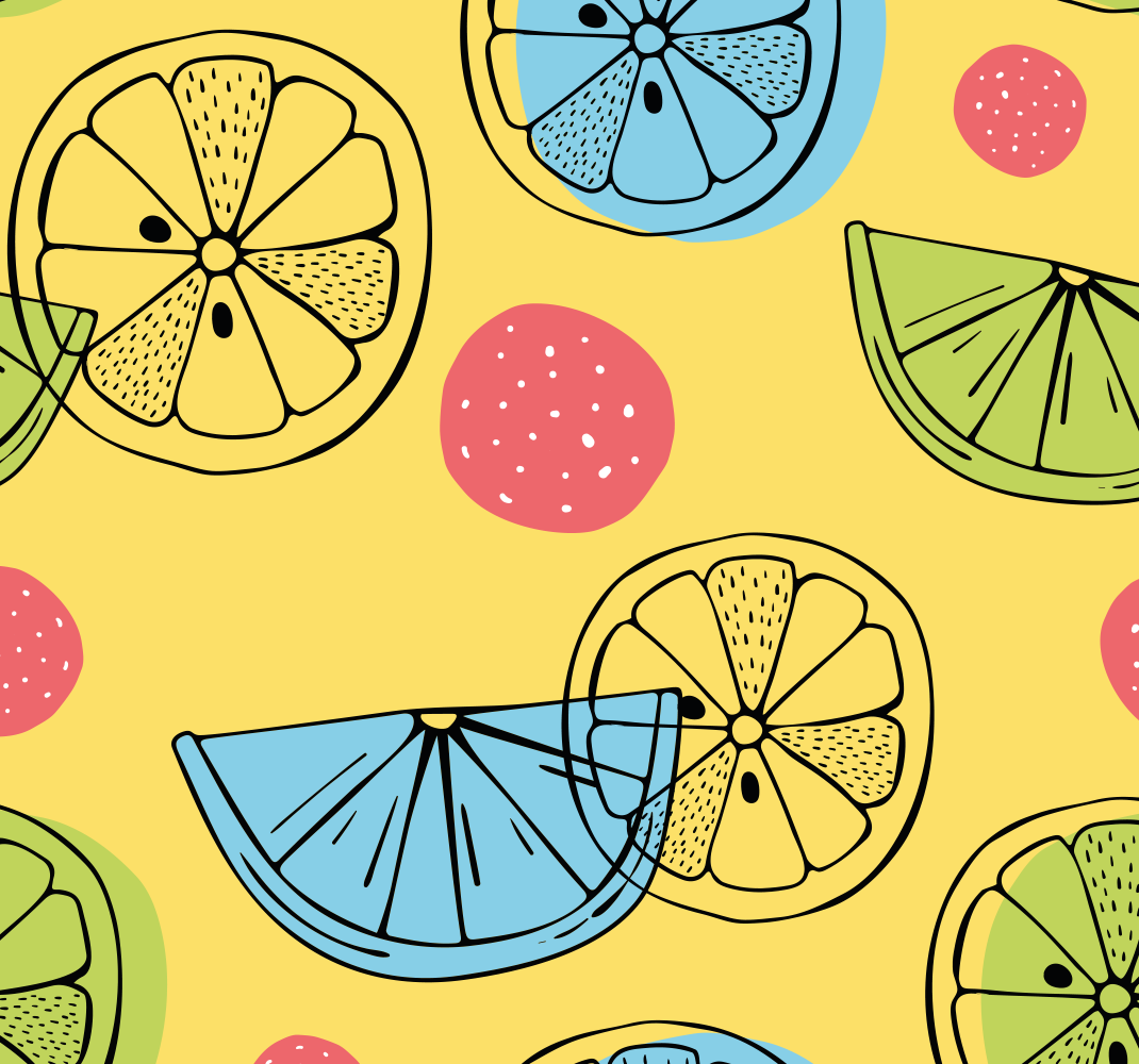 Vinilna preproga za kuhinjo citrusi - TenStickers