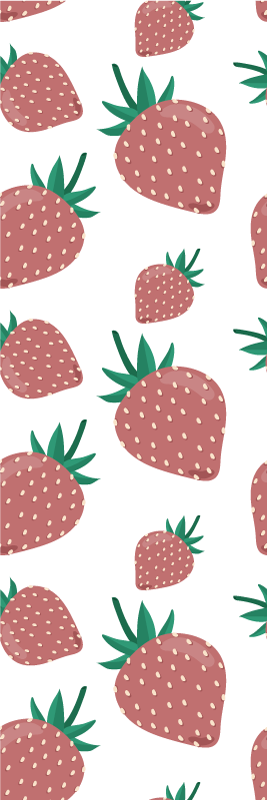 Vinilna preproga za kuhinjo z barvitim ročno pisanjem jagod - TenStickers