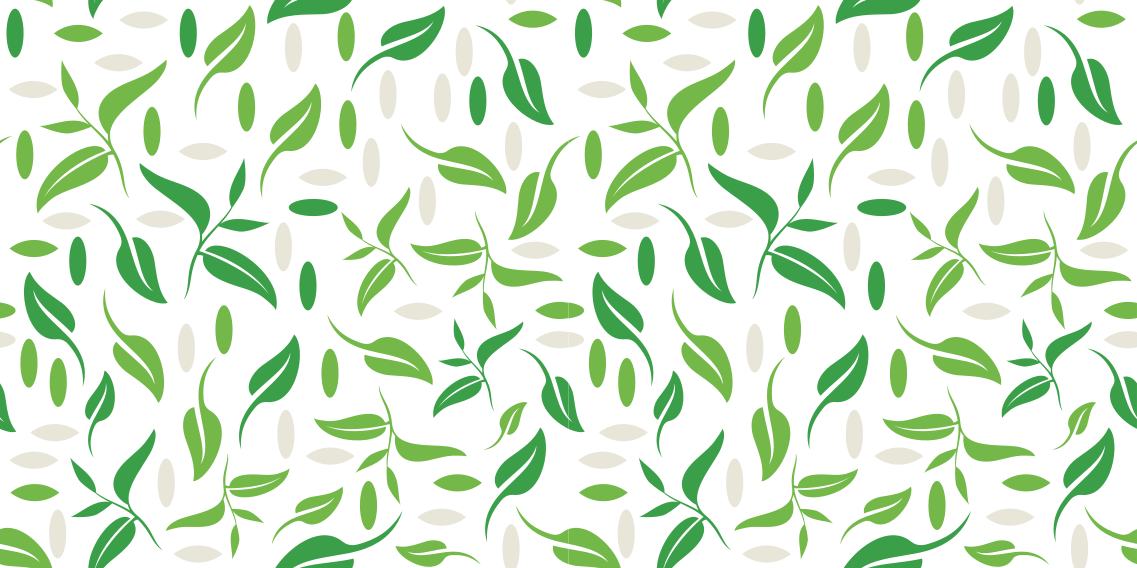 Cvetlična vinilna preproga vzorec majhnih zelenih listov - TenStickers