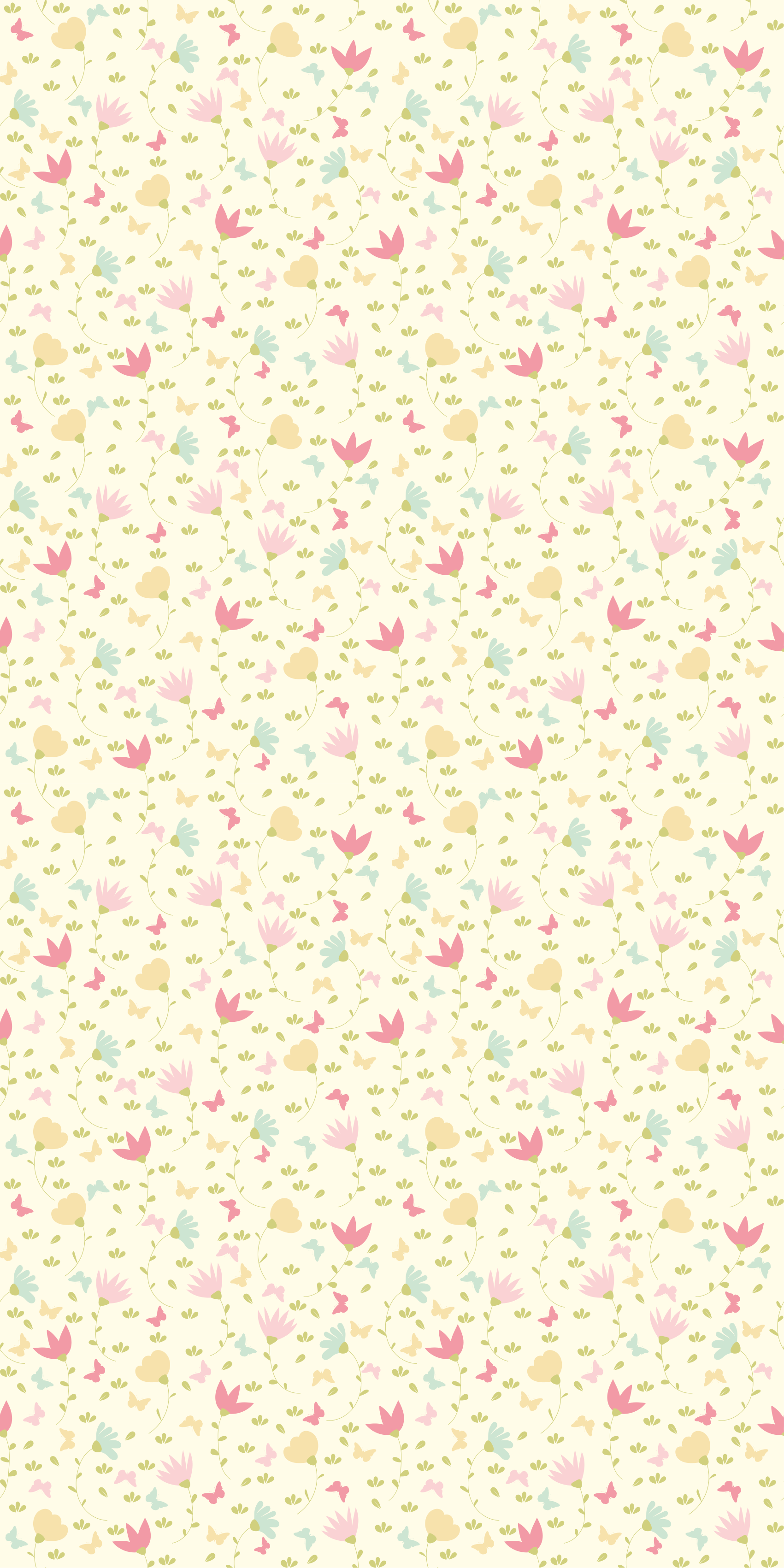 Cvetlična vinilna preproga cvetje in metulji - TenStickers