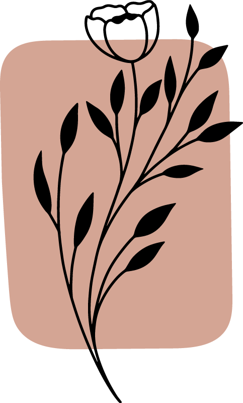 Cvetlična vinilna preproga stilni cvetlični poudarek - TenStickers