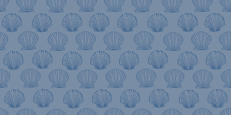 Cvetlična vinilna preproga vzorec školjk - TenStickers