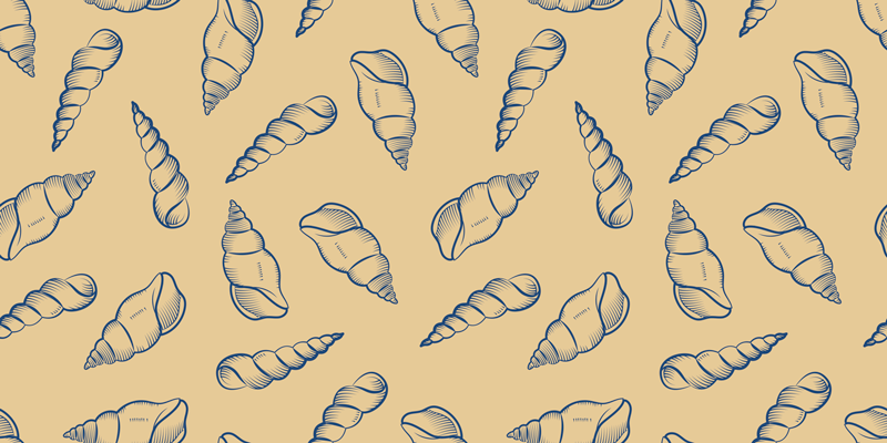 Cvetlična vinilna preproga sestava školjk - TenStickers