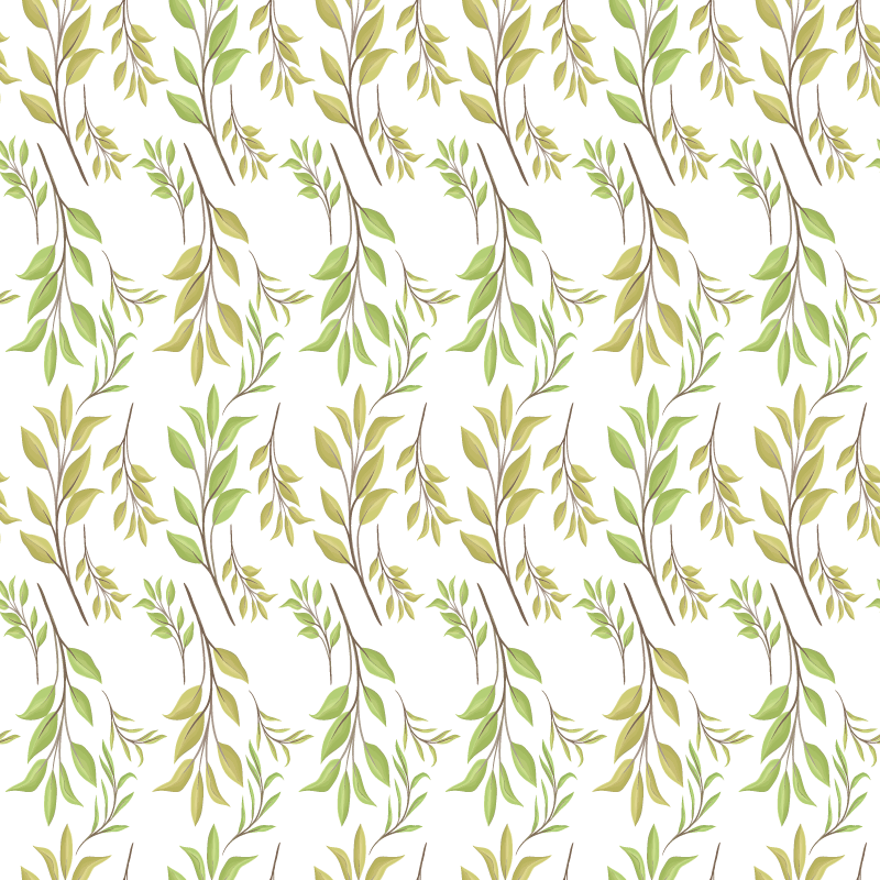 Cvetlična vinilna preproga bujni zeleni motiv - TenStickers