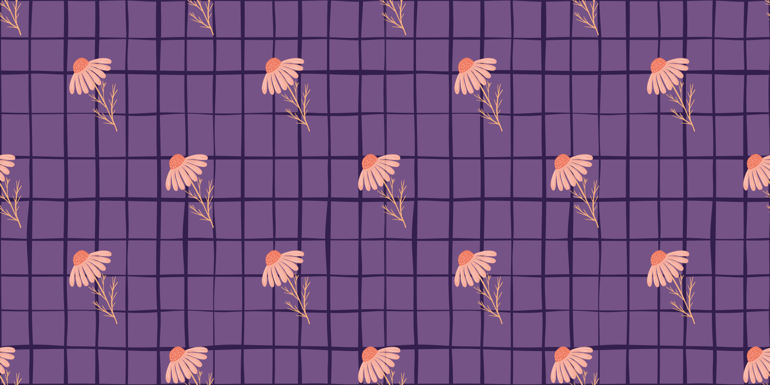 Cvetlična vinilna preproga vijolični cvetlični vzorec - TenStickers